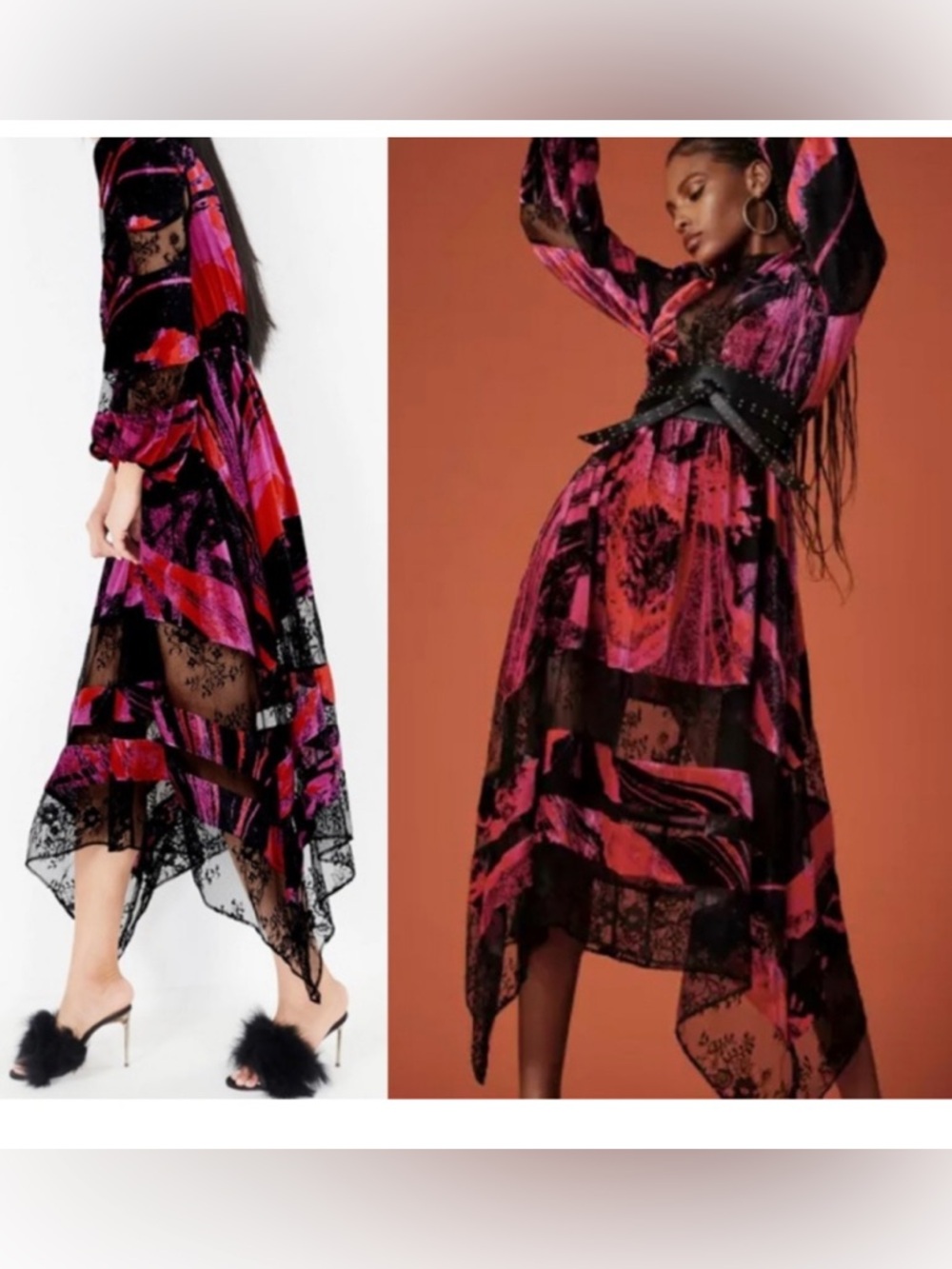 NWT!  BCBGMAXAZRIA Cecilia Lace  Dress with Marble Print